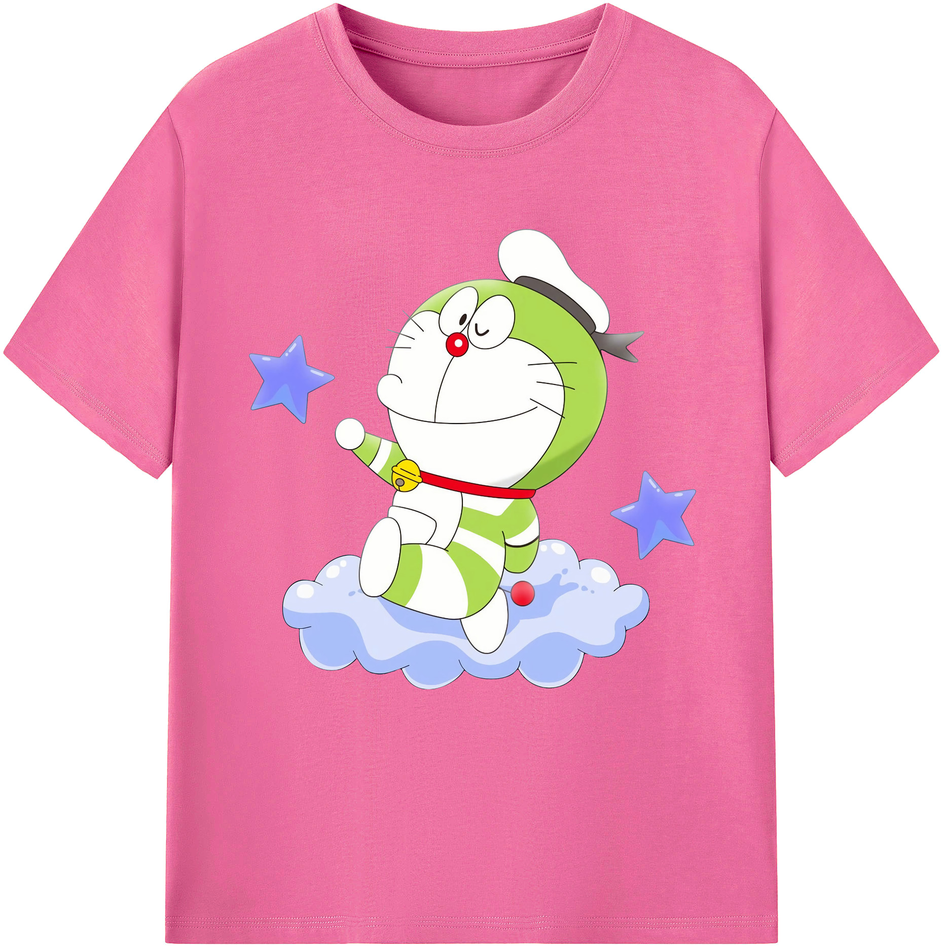 （画像用） ドラえもん Doraemon レディースカジュアルプリントTシャツ（綿100％）
